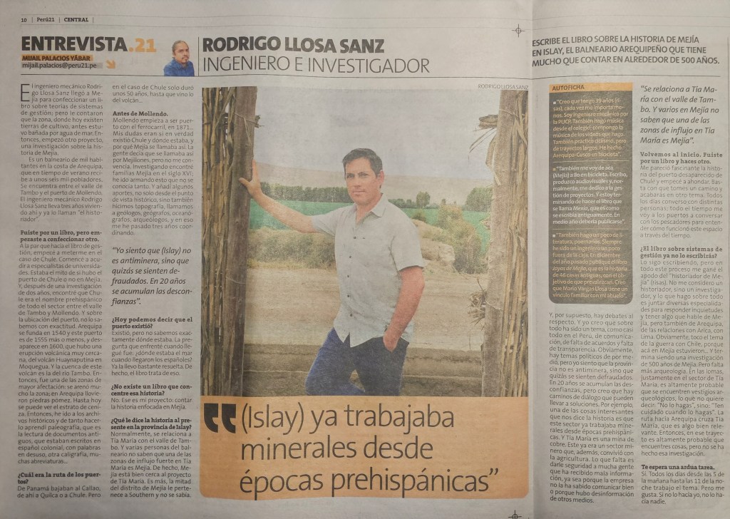 Islay ya trabajaba minerales desde épocas prehispánicas