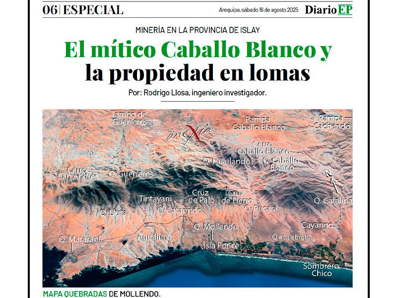 El mítico Caballo Blanco y la propiedad en lomas