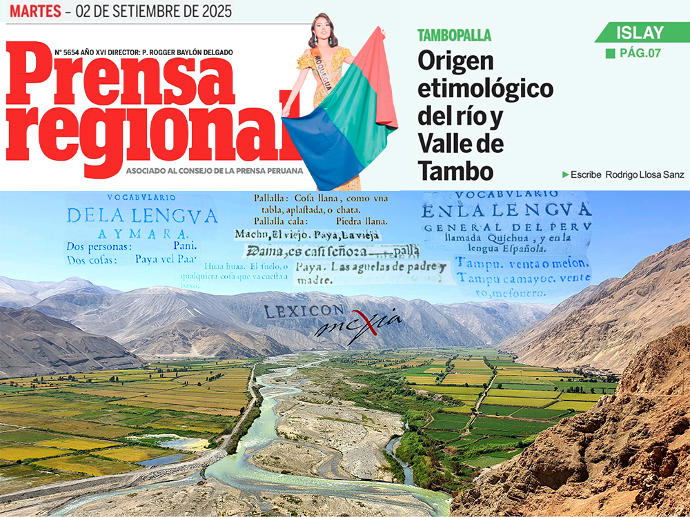 Tambopalla, origen -etimológico- del río y valle de Tambo
