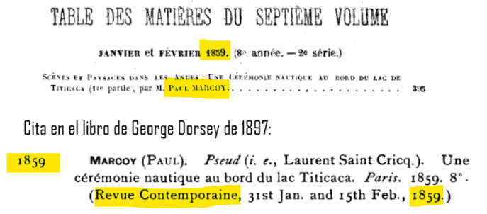 George Dorsey, Paul Marcoy 1859
