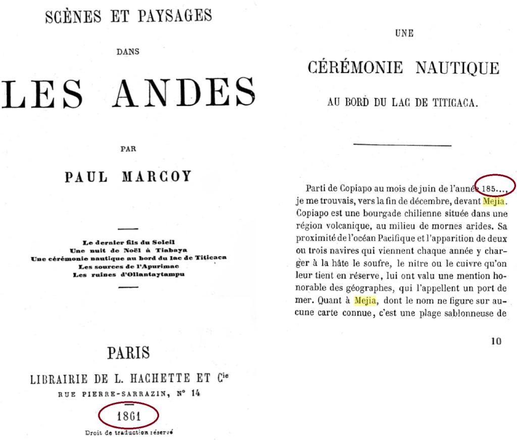 Scènes et paysages dans les Andes 1861, Mejia, Paul Marcoy