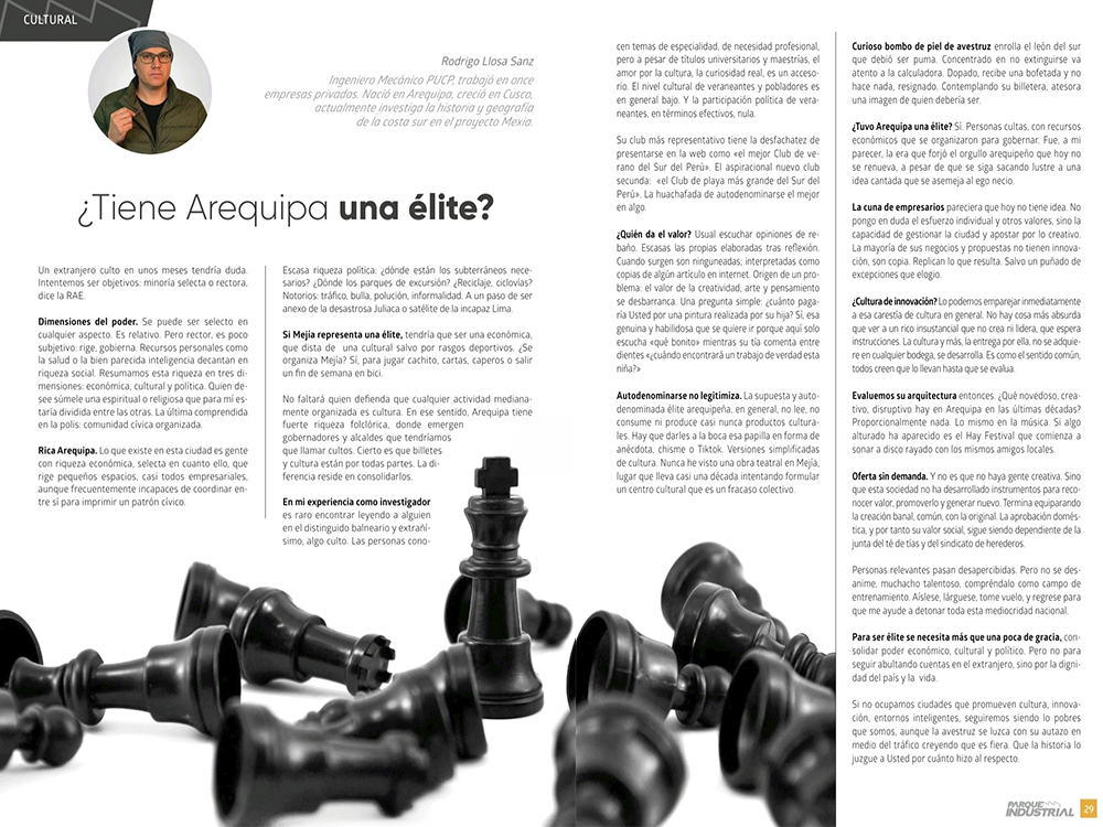 Revista Parque Industrial Asociación de Empresas del Parque Industrial de Arequipa Rodrigo Llosa